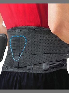 Sparthos Back Brace for Sciatica, Lower Back Pain - Black